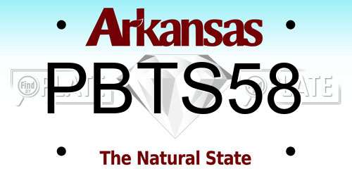 PBTS58 Arkansas License Plate