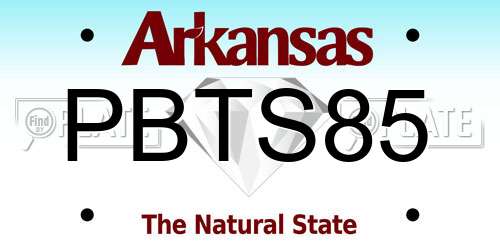 PBTS85 Arkansas License Plate