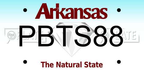 PBTS88 Arkansas License Plate