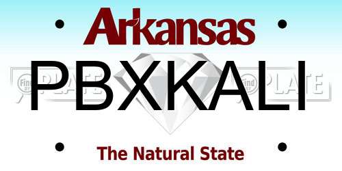PBXKALI Arkansas License Plate