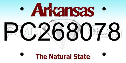 PC268078 Arkansas License Plate