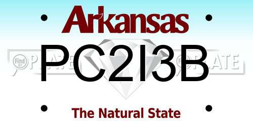 PC2I3B Arkansas License Plate