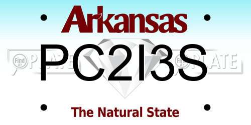 PC2I3S Arkansas License Plate