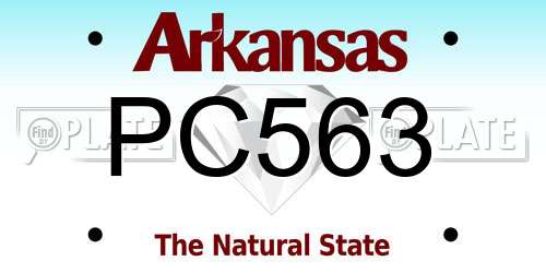 PC563 Arkansas License Plate