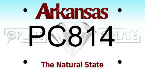PC814 Arkansas License Plate
