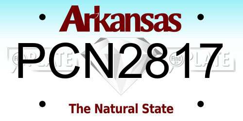PCN2817 Arkansas License Plate