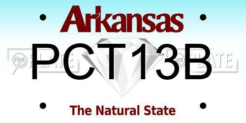 PCT13B Arkansas License Plate