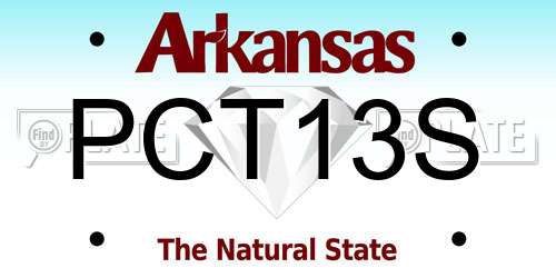 PCT13S Arkansas License Plate