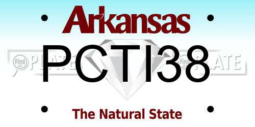 PCTI38 Arkansas License Plate