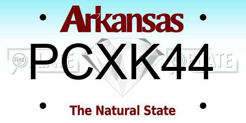 PCXK44 Arkansas License Plate