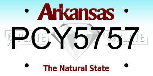 PCY5757 Arkansas License Plate