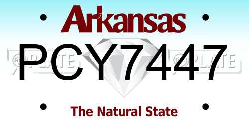 PCY7447 Arkansas License Plate