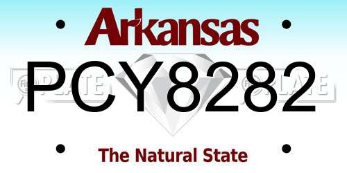 PCY8282 Arkansas License Plate