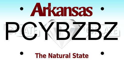 PCYBZBZ Arkansas License Plate