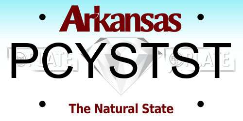 PCYSTST Arkansas License Plate