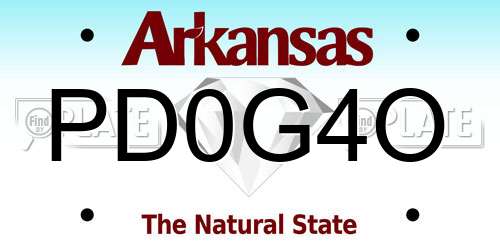 PD0G4O Arkansas License Plate