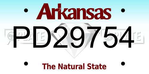PD29754 Arkansas License Plate