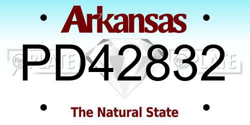 PD42832 Arkansas License Plate