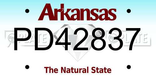 PD42837 Arkansas License Plate