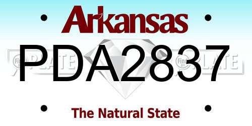 PDA2837 Arkansas License Plate