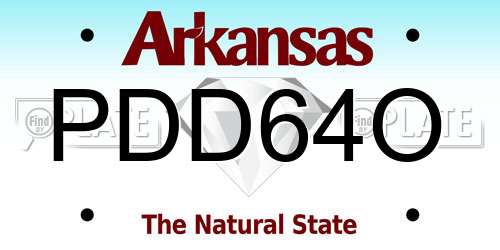 PDD64O Arkansas License Plate