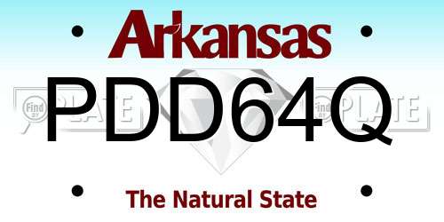 PDD64Q Arkansas License Plate