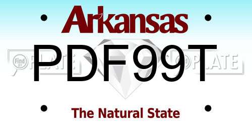 PDF99T Arkansas License Plate
