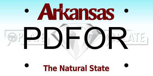 PDFOR Arkansas License Plate