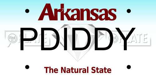 PDIDDY Arkansas License Plate