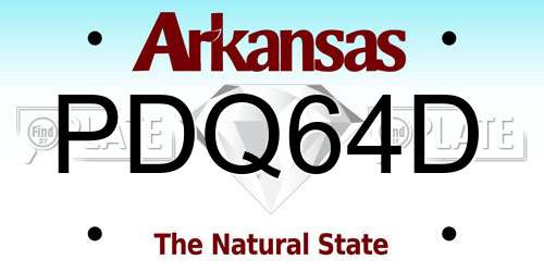 PDQ64D Arkansas License Plate