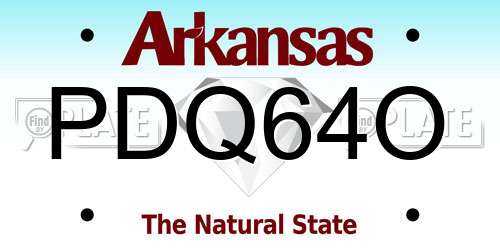PDQ64O Arkansas License Plate