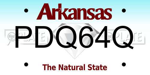 PDQ64Q Arkansas License Plate