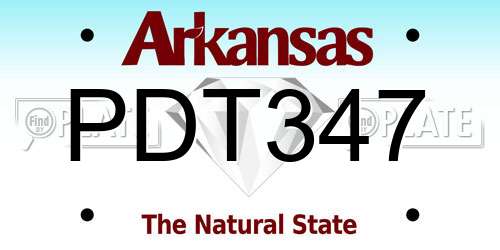 PDT347 Arkansas License Plate