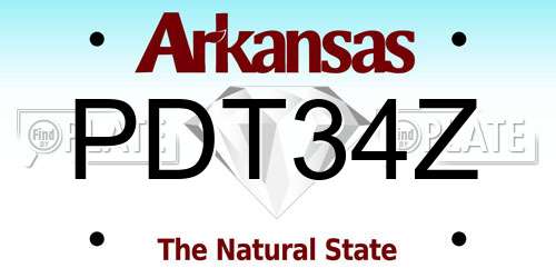 PDT34Z Arkansas License Plate
