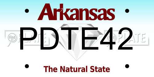 PDTE42 Arkansas License Plate