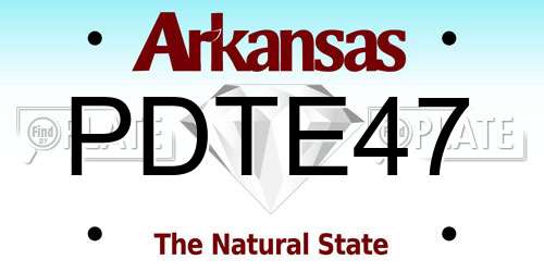PDTE47 Arkansas License Plate