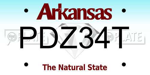 PDZ34T Arkansas License Plate
