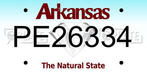 PE26334 Arkansas License Plate