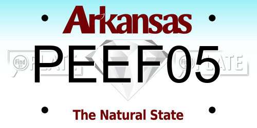 PEEF05 Arkansas License Plate