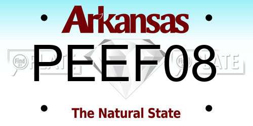 PEEF08 Arkansas License Plate