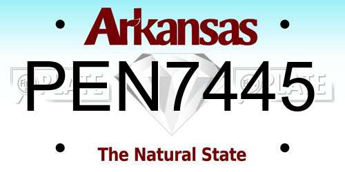 PEN7445 Arkansas License Plate