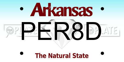 PER8D Arkansas License Plate