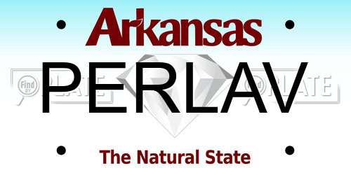 PERLAV Arkansas License Plate