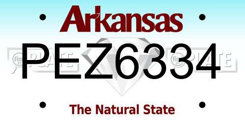 PEZ6334 Arkansas License Plate