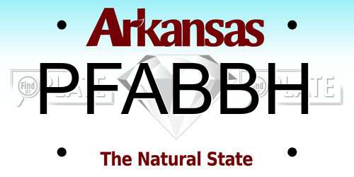 PFABBH Arkansas License Plate