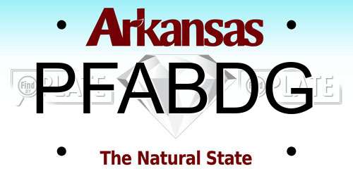 PFABDG Arkansas License Plate
