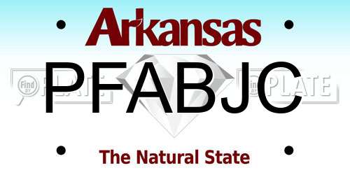 PFABJC Arkansas License Plate