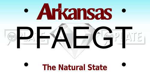 PFAEGT Arkansas License Plate