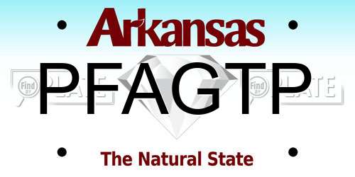 PFAGTP Arkansas License Plate