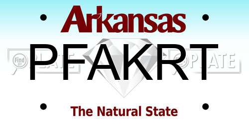 PFAKRT Arkansas License Plate